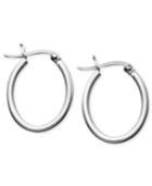 Giani Bernini Sterling Silver Small Oval Hoop Earrings, 3/4