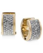 Michael Kors Gold-tone Crystal Pave Huggie Earrings