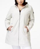 Calvin Klein Plus Size Hooded Water-resistant Softshell Jacket
