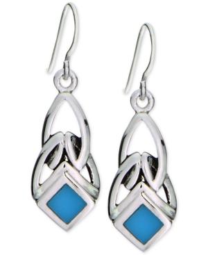 Giani Bernini Blue Stone Celtic Drop Earrings In Sterling Silver, Only At Macy's