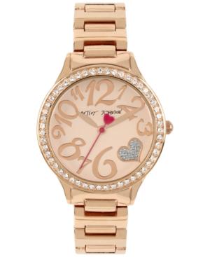 Betsey Johnson Women's Rose Gold-tone Bracelet Watch 36mm Bj00607-03