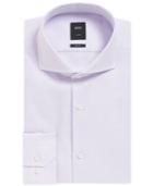 Boss Men's Tailored Slim-fit Mini-checked Cotton Dress Shirt