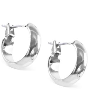 Anne Klein Silver-tone Small Hoop Earrings