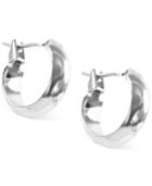 Anne Klein Silver-tone Small Hoop Earrings