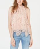 Love, Fire Juniors' Sleeveless Lace Top