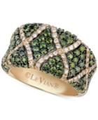 Le Vian Exotics Green And White Diamond Band (1 9/10 Ct. T.w.) In 14k Rose Gold