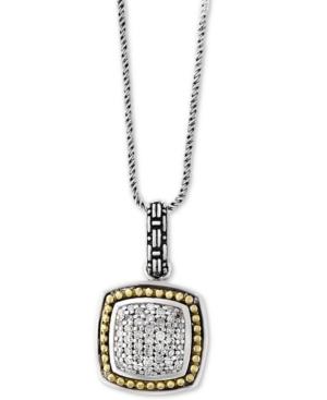 Balissima By Effy Diamond Cluster 18 Pendant Necklace (1/5 Ct. T.w.) In Sterling Silver & 18k Gold