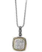 Balissima By Effy Diamond Cluster 18 Pendant Necklace (1/5 Ct. T.w.) In Sterling Silver & 18k Gold