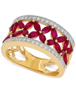 Certified Ruby (2 Ct. T.w.) & Diamond (1/5 Ct. T.w.) Ring In 14k Gold