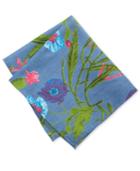 Tommy Hilfiger Men's Floating Feathers Floral Cotton Pocket Square