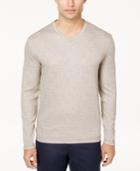 Tasso Elba Men's Tonal Paisley Jacquard V-neck T-shirt, Created For Macy's