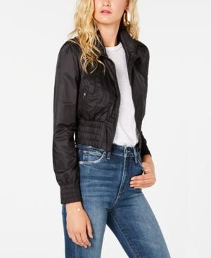 Tenz Cvlt Satin Cropped Bomber Jacket