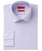 Hugo Men's Slim-fit Purple Micro Stripe Dress Shirt