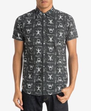Quiksilver Men's Skull Cave Graphic-print Short-sleeve Shirt