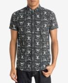 Quiksilver Men's Skull Cave Graphic-print Short-sleeve Shirt