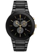Citizen Men's Chronograph Axiom Black Ion-plated Stainless Steel Bracelet Watch 43mm At2248-59e, A Macy's Exclusive