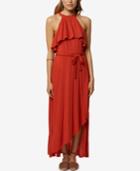 O'neill Juniors' Misty Keyhole Ruffle Maxi Dress