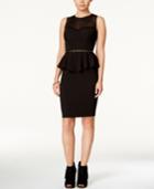 Material Girl Juniors' Embellished Peplum Bodycon Dress, Only At Macy's