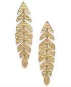 Kate Spade New York Gold-tone Leaf Linear Drop Earrings