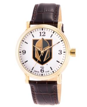 Gametime Nhl Vegas Golden Knights Men's Shiny Gold Vintage Alloy Watch