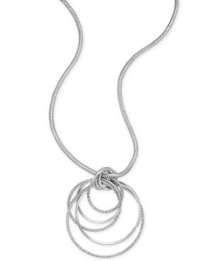 Thalia Sodi Silver-tone Multi-ring Pendant Necklace, Created For Macy's