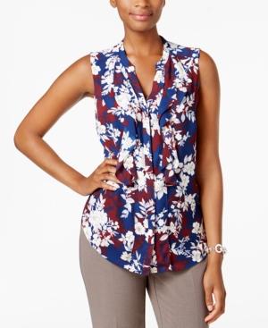 Charter Club Petite Floral-print Shell, Created For Macy's