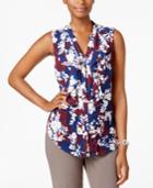 Charter Club Petite Floral-print Shell, Created For Macy's