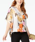 Inc International Concepts Butterfly-sleeve Top, Only At Macy's