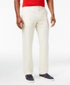 Tommy Hilfiger Men's Custom-fit Linen-blend Flat-front Pants