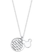 Disney Mickey Mouse Inspirational Pendant Necklace In Sterling Silver