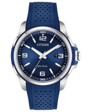 Citizen Drive From Citizen Eco-drive Men's Blue Polyurethane Strap Watch 45mm