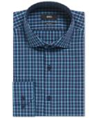 Boss Men's Regular/classic-fit Windowpane Cotton Dress Shirt