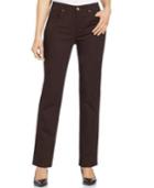 Jm Collection Tummy-control Straight-leg Jeans, Espresso Wash