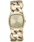 Dkny Women's Chanin Gold-tone Stainless Steel Chain Bracelet Watch 32mm Ny2567