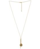 Rachel Rachel Roy Gold-tone Pave Love Disc & Spike 25 Pendant Necklace