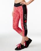 Ideology Go Red For Women Space-dyed Cropped Leggings, Only At Macy's