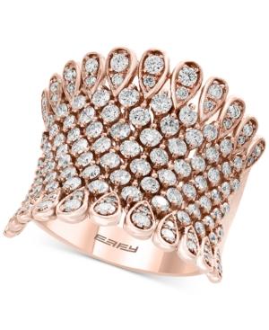 Pave Rose By Effy Diamond Statement Ring (1-3/4 Ct. T.w.) In 14k Rose Gold