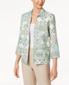 Alfred Dunner Ladies Who Lunch Printed Crinkled Jacket
