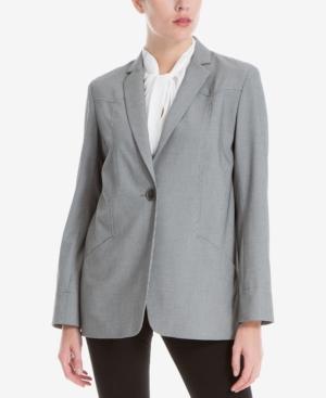 Max Studio London Printed Long-sleeve Blazer