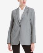 Max Studio London Printed Long-sleeve Blazer