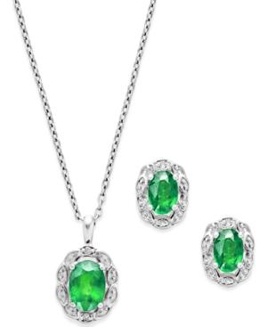 Gemstone (2 Ct. T.w.) And Diamond Accent Jewelry Set In Sterling Silver