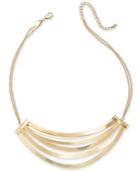 I.n.c. Gold-tone Multi-bar Statement Necklace, 17 + 3 Extender, Created For Macy's