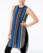Bar Iii Sleeveless Striped Tunic, Created For Macy's