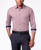 Tasso Elba Men's Big And Tall Check Pattern Long-sleeve Shirt, Classic Fit