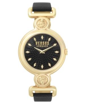 Versus Women's Sunnyridge Extension Black Leather Strap Watch 34mm