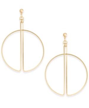 Thalia Sodi Gold-tone Split Circle Drop Earrings, Created For Macy's