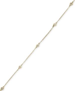 D'oro By Effy Diamond Bezel Station Bracelet (1/6 Ct. T.w.) In 14k Gold