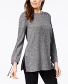 Style & Co Tie-sleeve Sweater, Created For Macy's