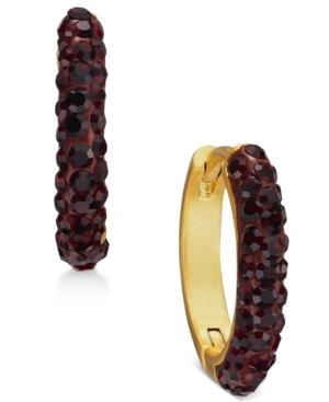 Kate Spade New York Gold-tone Pave Hoop Earrings