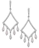 Swarovski Zirconia Dangle Drop Earrings In Sterling Silver (3-5/8 Ct. T.w.)